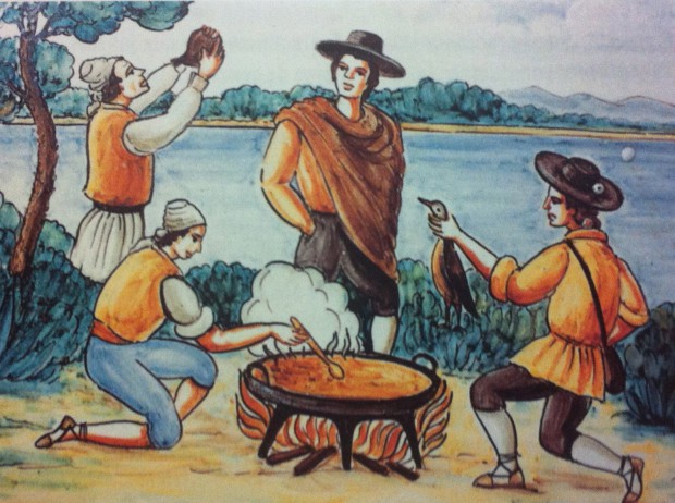 Le rituel de la cuisson de la Paella - Azulero de la Casa de Valencia en Madrid