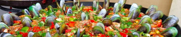 paella neo zeÌlandaise persil et palourdes