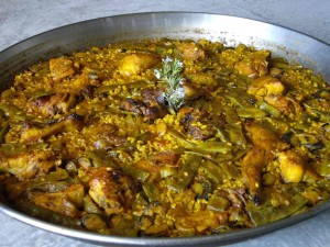 Paella Valenciana et son romarin Paella Valenciana et son romarin