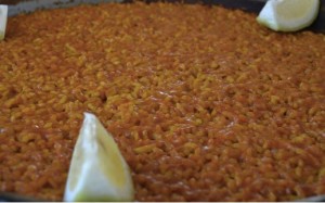 Arroz a banda en paella