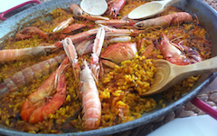 Recette de la Paella Marinera paella aux fruits de mer langoustine et crevette